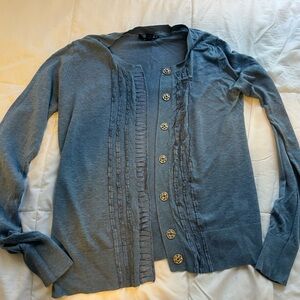 Banana Republic Women’s Blue (denim color) Cardigan with embellishments ribbon